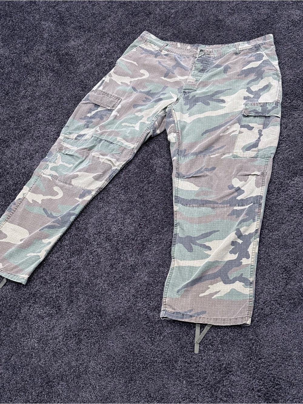 Men's Camo Cargo Pants - Green Camo